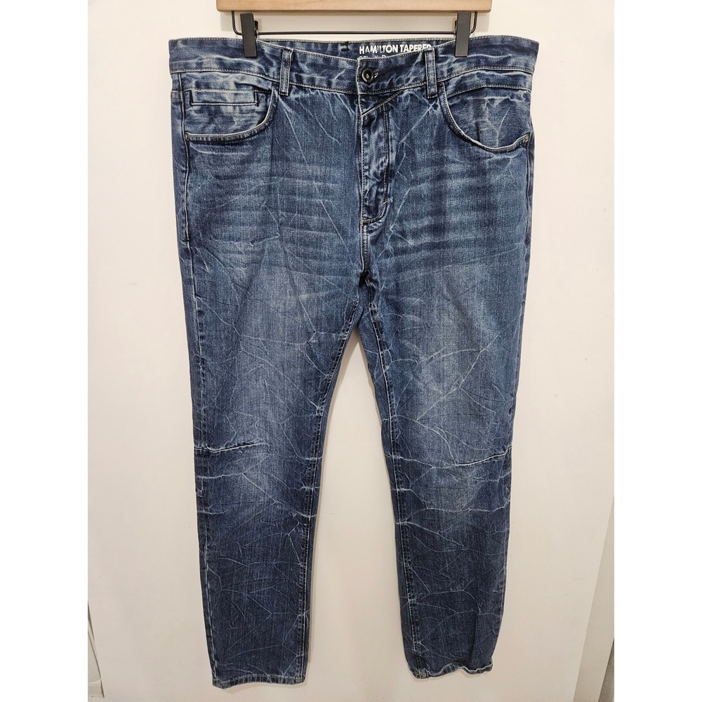 Sean John Hamilton Tapered Relaxed Fit Jeans Mens 36 Medium Wash Blue Denim